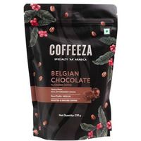 Coffeeza Ground Coffee - Fine Grind - Belgian Chocolate Flavored - 250 Gram - Medium-Dark Roast 100% Arabica Ground Coffee Powder|Bag
