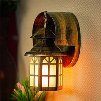 Sinoman Golden Antique Design Metal Wall Light Sconce Lamp For Dining, Bedroom,Living Room,Restaurants,Coffee Shop, Balcony, Home & Office Decor (Without Bulb)
