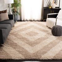 Kashish Rugs Shaggy Rug Handmade Microfiber Super Soft & Plush Fluffy Shaggy Carpets With 2 Inch Thickness Anti - Slip Shag (Color - Sand, Size -12 X 18 Feet)