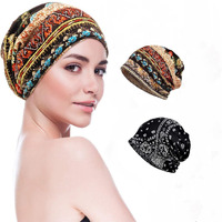 Palay Slouchy Chemo Cap Beanie Cap For Women, Boho Print Bandanas Skull Cap, Fashion Soft Stretch Chemo Scarf, Casual Saggy Head Scarves For Women - All Seasons Use