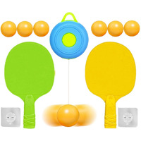 Super Toy Table Tennis Trainer Set Portable Ping Pong Hanging Ball And Racket Table Tennis Trainer Adjustable For Living Room Door Sports Practice For Adults And 5 6 7 8 Years Kids