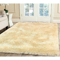 Kashish Rugs Shaggy Rug Handmade Microfiber Cozy Super Soft & Plush Fluffy Shaggy Carpets With 2 Inch Thickness 12 X 18 Feet-Gold