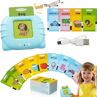 Wembley Talking Cognitive_Skills Flash Cards Educational Learning Toys For Kids | Early Talking English Words Learning Machine For Age 2 3 4 5 6 | 112 Cards - Blue