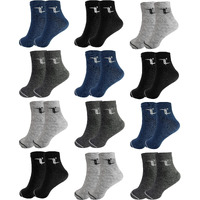 Zensoo Malta Ankle Length Cotton Socks For Men And Women Solid Ankle Sports Socks For Running, Gym And Odour Free, Multicolor, Free Size, Pack Of 12