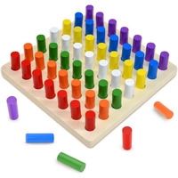 Smoneo Educational Color Cognition Stacking & Sorting Wooden Toys Shape Sorting & Domino Building Blocks For 3+ Children Multicolor Board Game (Large)