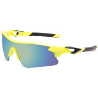 Roshfort Mens Sports Sunglasses Uv Protection Sunglass For Men Cycling Running Driving Fishing Glasses (A-3, Yellow-Black)