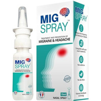 Migspray Instant Migraine Headache Pain Relief | Migraine Ayurvedic Treatment | Natural Medicated Nasal Spray Contains Plant Extracts 15Ml