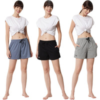 Fflirtygo Women's Shorts | Shorts For Women Short Pant For Women | Black, Grey & Bluish Grey Shorts | Women Shorts Night Wear | Sports Shorts For Woman Combo (Pack Of 3)