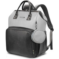 Staranddaisy Diaper Bag For Mothers For Travel/Diaper Bag/Maternity Bags For Mothers/Mom With Multi Compartments, Insulated Bottle Pockets, Waterproof, Ultra Vegan Leather, 30L Capacity-Black Grey