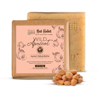 Nat Habit Wild Apricot Bath Soap - Enriched With Vitamins C, Ayurvedic Cold Processed For Exfoliation, Cleansing & Nourishing (125 Gm)