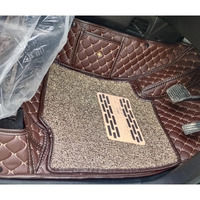 7D Mat For Maruti Suzuki Evx || Luxury Leatherite Double Layer Mat || Custome Fit Complete Set (Coffee With Beige Thread)