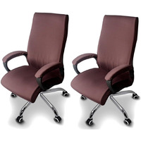 The Furnishing Tree Spandex Boss Chair Cover With Handle Cover Coffee Set Of 2