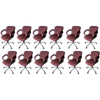 The Furnishing Tree Spandex Office Chair Cover With Handle Cover Coffee Set Of 12