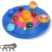 Gift Equals Love Wooden Planets Solar System 3D Model Toys Set Science Learning Educational Toy For Kids Age 3 4 5 6 7 8 9 10 Till 99 Years (Planets & Galaxy Board)