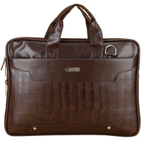 Zipline Office Faux Leather Laptop Bag For Men - Fits 14/15.6/16 Inch Laptop Messenger Bags For Mens (1-Brown Bag)