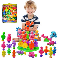 Funblast Diy Number Building Blocks For Kids- 28 Pcs Building Blocks With Baseplate, Cute Animal Rattle Blocks, Educational Learning Toys For Kids, Boys, Girls, Children (Multicolor)