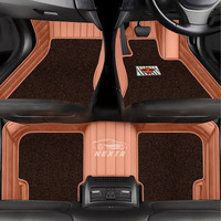 10D Premium Imported Car Floor Mat For Bmw X7 Model (2020-2024) Ii Elegant Look Ii 100% Waterproof And Dust Proof Ii Luxury Leather With Grass Mats (Colour - Tan With Coffee)