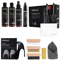 Haguepr Signature Shoe & Sneaker Cleaning Kit | Cleans White Sneakers, Nubuck, Canvas, Trainers, Sports Shoes | Shoes Cleaning Solution, Medium Brush, Eraser & Microfiber Towel (Supreme)