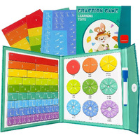 Mine Desire Magnetic Fraction Book Learning Toys For Kids, Arithmetic Teaching Montessori Toys, Brain Development Circles Educational Games, Wooden Book Set, Birthday Gifts For Boys, Girls