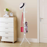 Leopax Coat Rack Freestanding 12 Hook Tree Shape Coat Stand | Coat Hanger Stand | Floor Standing Coat Rack | Clothes Rack Hanging Clothes, Towels, Hats, Bags - White