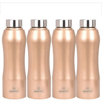 Speedex Stainless Steel Water Bottle 1 Ltr For School, Gym, Office Bottles 1 Litre For Boys, Girls, Men, Women, Kids, Fridge, Golden Colour, Set Of 4, Screw Cap