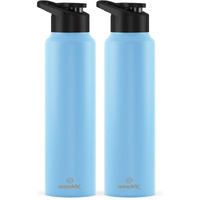 Speedex Stainless Steel Water Bottle 1 Litre, Leakproof Sipper Cap 1 Ltr, Pastel Blue, Bottles 1+ Litre For School, Gym, Office, Boys, Girls, Men, Women, Kids 1Ltr - 1000 Ml - Set Of 2