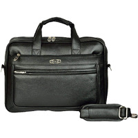 Zipline Office Faux Leather Laptop Bag For Men - Fits 14/15/15.6 Inch Laptop/Tablet Messenger Bags For Mens (1-Black Bag)