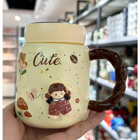 Vasukie Panda Coffee Mug With Lid & Glass Spoon, Mugs For Coffee, Rakhi For Brother, Birthday Gift, Ceramic Mug, 3D Panda Coffee Mug (420Ml  Panda White) (Cute Mug)