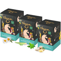 Chayam Chamomile Tea With Green Tea And Peppermint | 20 Tea Bags, Pack Of 3 | Pure Chamomile Flowers | For Stress Relief, Good Sleep | 100% Natural Whole Leaf Tea