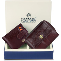 Hammonds Flycatcher Leather Wallet Combo Gift Set - Valentine Gift For Boyfriend And Girlfriend - Men's And Women's Wallets With Multiple Card Slots - Couple Gifts For Anniversary