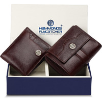 Hammonds Flycatcher Leather Wallet Combo Gift Set - Valentine Gift For Boyfriend And Girlfriend - Men's And Women's Wallets With Multiple Card Slots - Couple Gifts For Anniversary