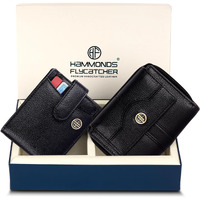 Hammonds Flycatcher Leather Wallet Combo Gift Set - Valentine Gift For Boyfriend And Girlfriend - Men's And Women's Wallets With Multiple Card Slots - Couple Gifts For Anniversary