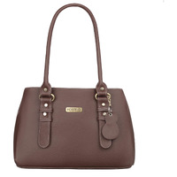Fostelo Women's Vegan Leather River Side Handbag Shoulder Hobo Bag Ladies Purse (Brown) (Large)