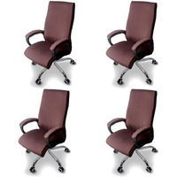 The Furnishing Tree Spandex Boss Chair Cover With Handle Cover Coffee Set Of 4