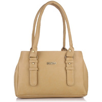 Fostelo Women's Vegan Leather Westside Handbag Shoulder Hobo Bag Ladies Purse (Beige) (Large)