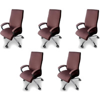 The Furnishing Tree Spandex Boss Chair Cover With Handle Cover Coffee Set Of 5