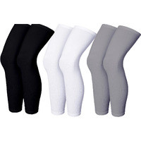 Mizuna Leg Sleeves Unisex Sports Compression Sun Protection Thigh Non-Slip Upf Cooling Full Length Cycling Riding Golf Football Running Winterlegblackgreywhite