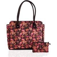 Shigora Women's Office Laptop Bag With Wallet | Vegan Leather | Laptop Tote Bag | 16.5 Inch Work Shoulder Bags | Office Bag | For Travel,Office,College | Handcrafted | Large Space (Paisley Print)