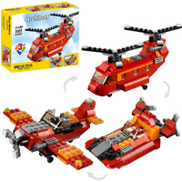 Elecart Red Rotors 3 In 1 Architect Brick Toys 145+ Pieces Age 6+ Building Block Toy Set Educational Diy Toys For Kids (Airplane Rotor)