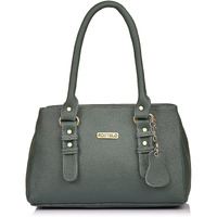 Fostelo Women's Vegan Leather Westside Handbag Shoulder Hobo Bag Ladies Purse (Green) (Large)