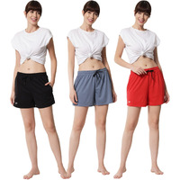 Fflirtygo Women's Shorts | Shorts For Women Short Pant For Women | Black, Bluish Grey & Red Shorts | Women Shorts Night Wear | Sports Shorts For Woman Combo (Pack Of 3)