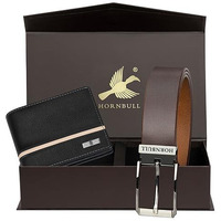 Hornbull Denial Leather Combo Gift Wallet For Men | Wallets Men With Rfid Blocking | Valentine's Day Gift Hamper For Men (Bw45152)
