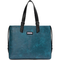 Vismiintrend Vegan Leather Tote Shoulder Bags For Women Office Use, Fits Upto 15.6 Inch Macbook Laptops, Work/Travel/College, Ladies Stylish Totes Purse Handbag, Gifts For Wife/Sisters (Teal Blue)