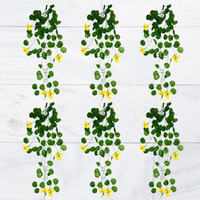 Decorebugs Artificial Flower Plants Leaves Hanging Ivy Garlands Plant Greenery Vine Creeper Home Decor Door Wall Balcony Decoration Party Festival Craft (Pack Of 6)