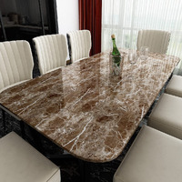 Nareval Dark Brown Marble Stickers For Kitchen, Oil Proof Kitchen Sticker Wall Stickers Oil Proof Heat Resistant, Kitchen Platform Sticker, Self Adhesive (Size: 60Cm X 200Cm) (Dark Coffee A33, 4)