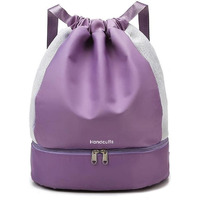Handcuffs Drawstring Backpack Casual Sports Bag For Men & Women Swimming Pool Hiking Beach Gym Backpacks Bag (Purple)