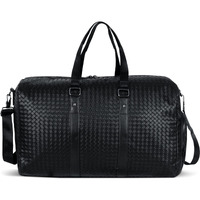Storite Pu Leather 30 Cm Luggage Travel Duffle Bag Sports Gym Shoulder Bag For Men Outdoor Weekend Bag For Men With Shoe Compartment - (Black - 50 X 22 X 30 Cm)