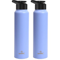 Speedex Stainless Steel Water Bottle 1 Litre, Leakproof Sipper Cap 1 Ltr, Pastel Purple, Bottles 1+ Litre For School, Gym, Office, Boys, Girls, Men, Women, Kids 1Ltr - 1000 Ml - Set Of 2