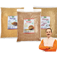 Jeena Sikho Foxtail Millets - 1Kg Little Millet - 1Kg & Kodo Millet 1- Kg Combo Pack| Certified Organic & Fibre Rich | Unpolished Whole Millets | Natural Grains | Gluten Free