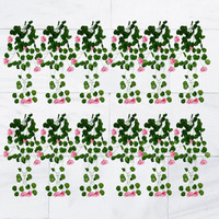 Decorebugs Artificial Flower Plants Leaves Hanging Ivy Garlands Plant Greenery Vine Creeper Home Decor Door Wall Balcony Decoration Party Festival Craft (Pack Of 12)